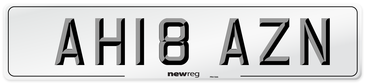 AH18 AZN Number Plate from New Reg